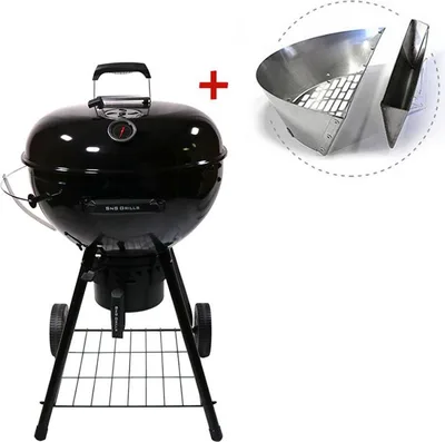 Угольный гриль SnS Kettle Black Edition, 57 см (с корзиной SNS Deluxe)